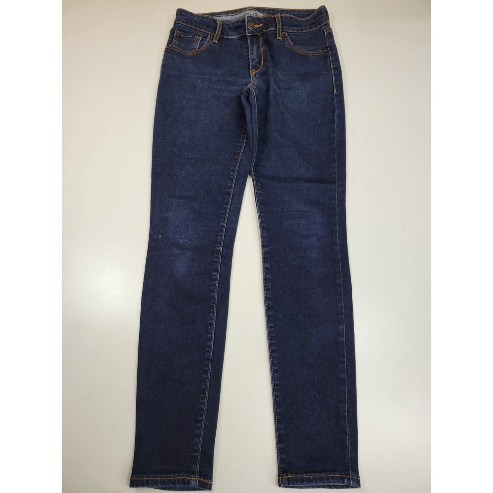 Old Navy Rockstar Jeans Girls Size 4 Regular Mid Rise Skinny Stretch Dark...